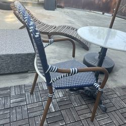 French Rattan Woven Bistro Chair