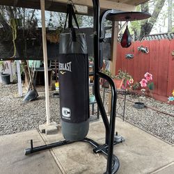 Boxing bag with stand