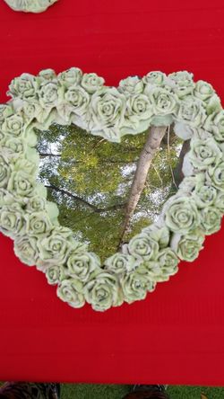 Shabby cheek rose mirror