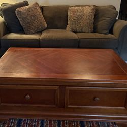 Cocktail/ Coffee Table With Large Drawer To Hold Games And More