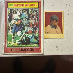 Football And Baseball Card