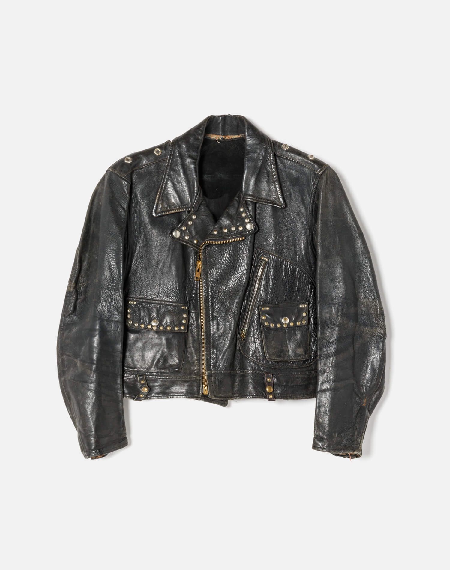 50’s Leather Jacket With Studs