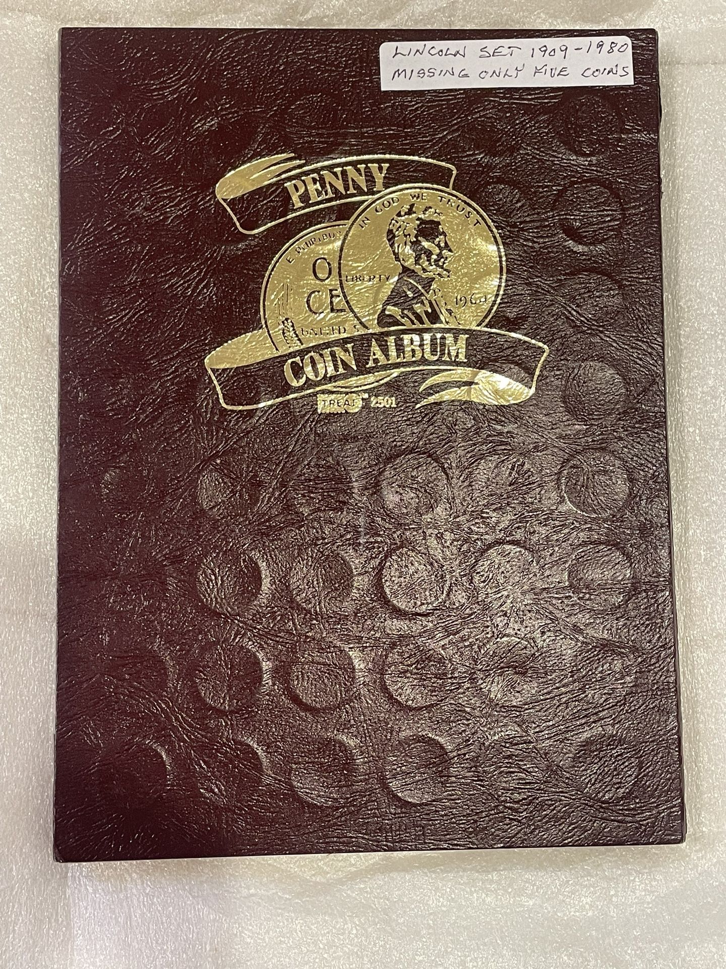 Lincoln Penny Set 1909 To 1980 Only 5 Coins Missing, Great Starter Set