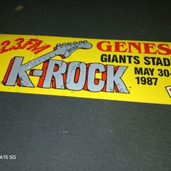 Old 92.3 K-rock Genesis Concert Sticker 