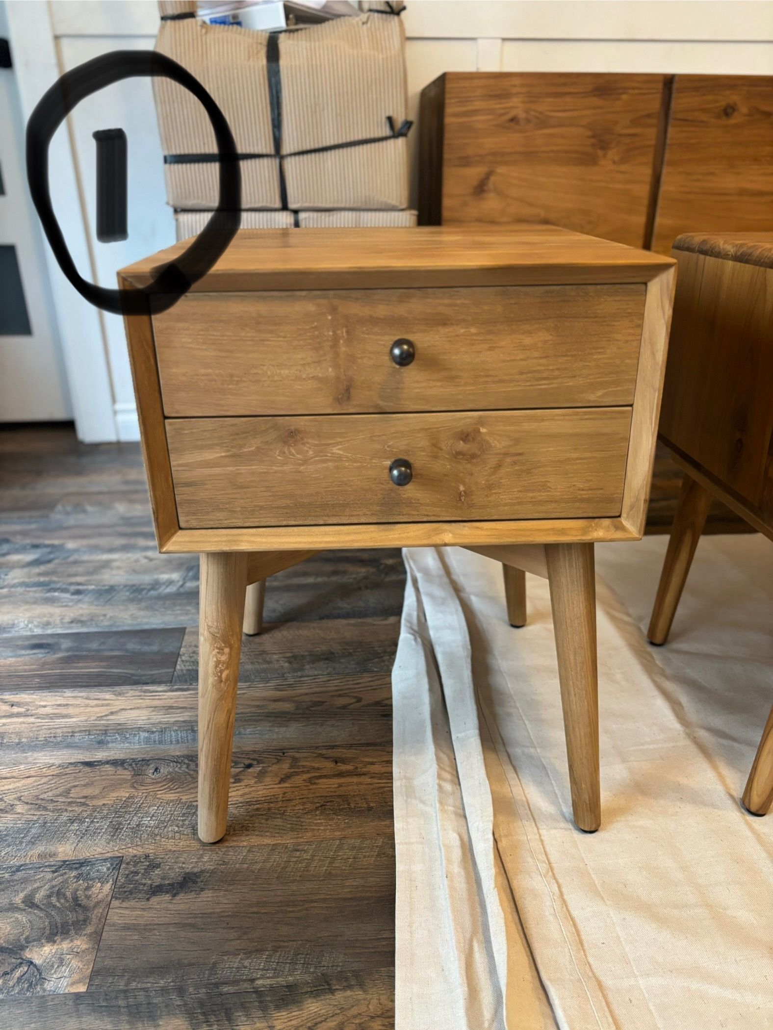 Mid-Century Modern Solid Teak Side Tables/End Tables/ Night Stands – Brand New