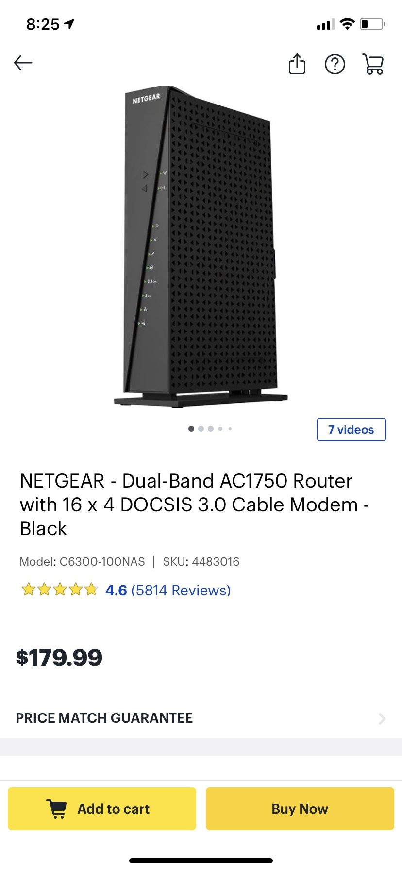Netgear Cable Gateway (Modem & Router in one)
