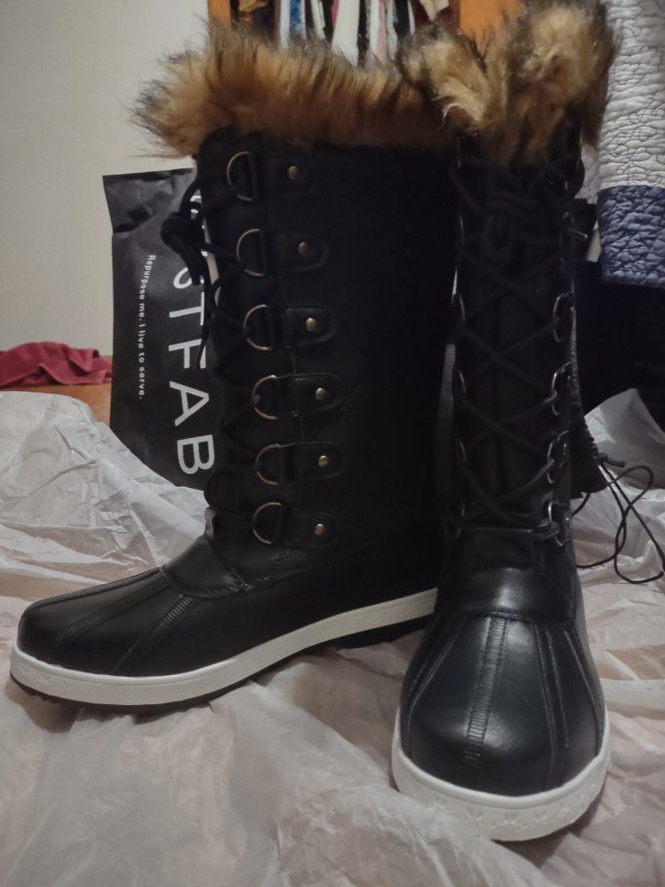 Brand New Black Boots, Just Fab, Size 8