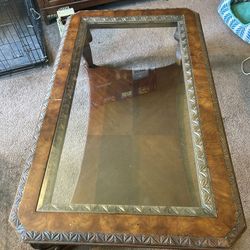 Wood And Glass Coffee Table