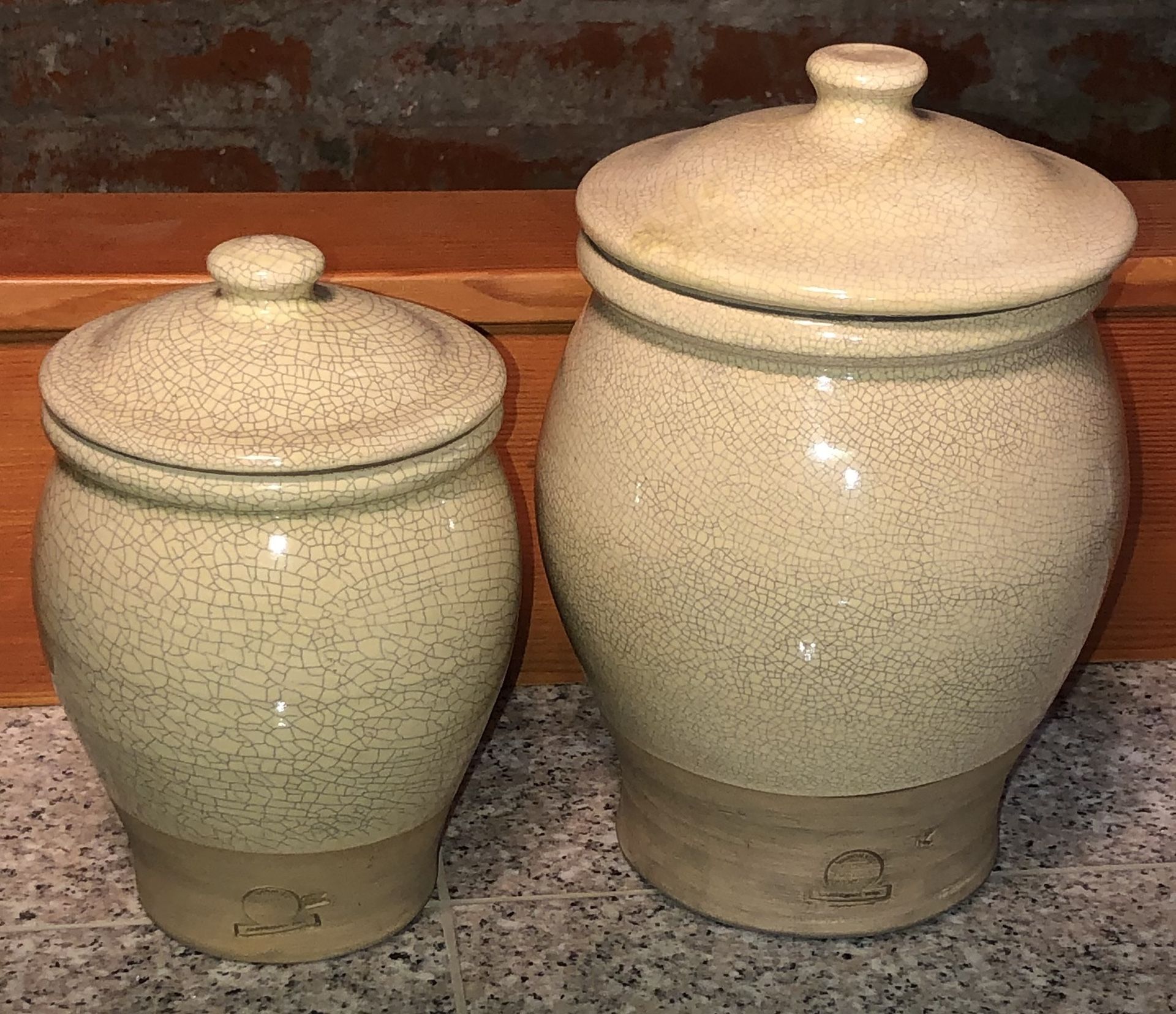 Rowe Pottery Works Anthropology Cookie Jar Canister Set