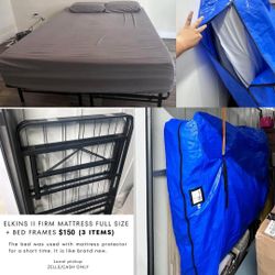 ELKINS II FIRM MATTRESS FULL SIZE + BED FRAMES (3 ITEMS)