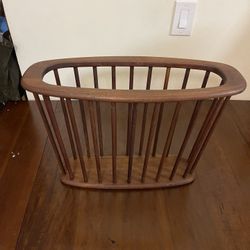  Wooden Magazine Holder Rack Oval Shaped 