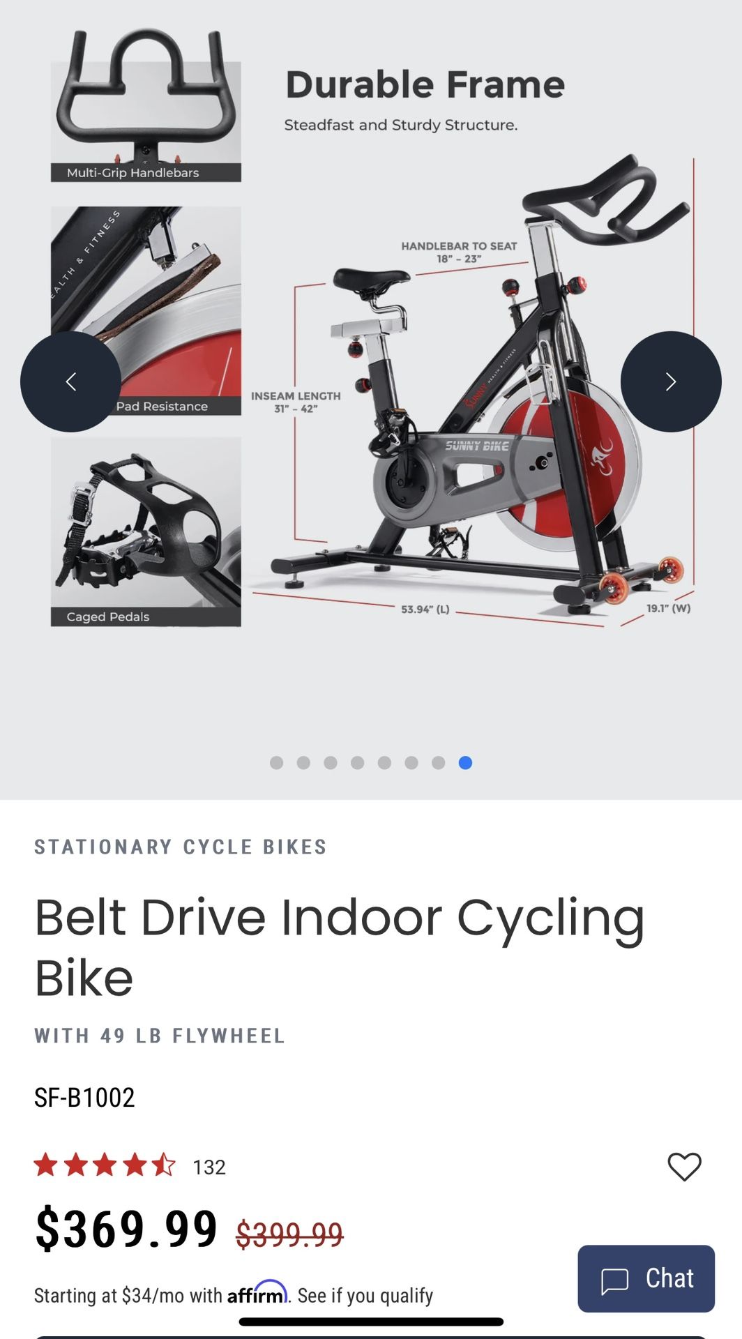 Belt Drive Indoor Cycling Bike