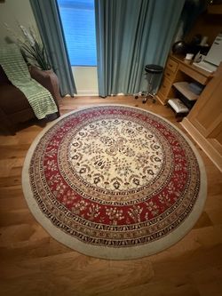 Round Persian-Style Area Rug