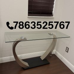 Glass Entryway Table - Excellent Condition - 18”x48”