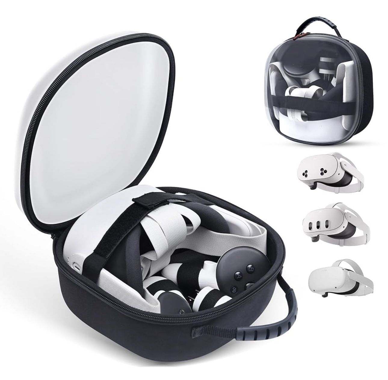 Hard Carrying Case For Meta Quest 3S/3/2 VR Headset and Touch Controllers