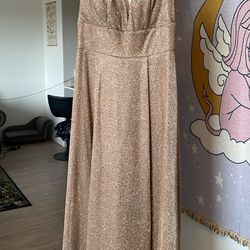 Long Gold Dress Size 13