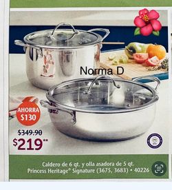 Set de olla de 6 qts y cacerola de 5 qts heritage signature nuevas en sus cajas 🌺 princess house 🌺