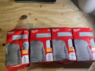 Milwaukee WORKSKIN Long Sleeve Performance Shirts – New Size Large (4 Available)