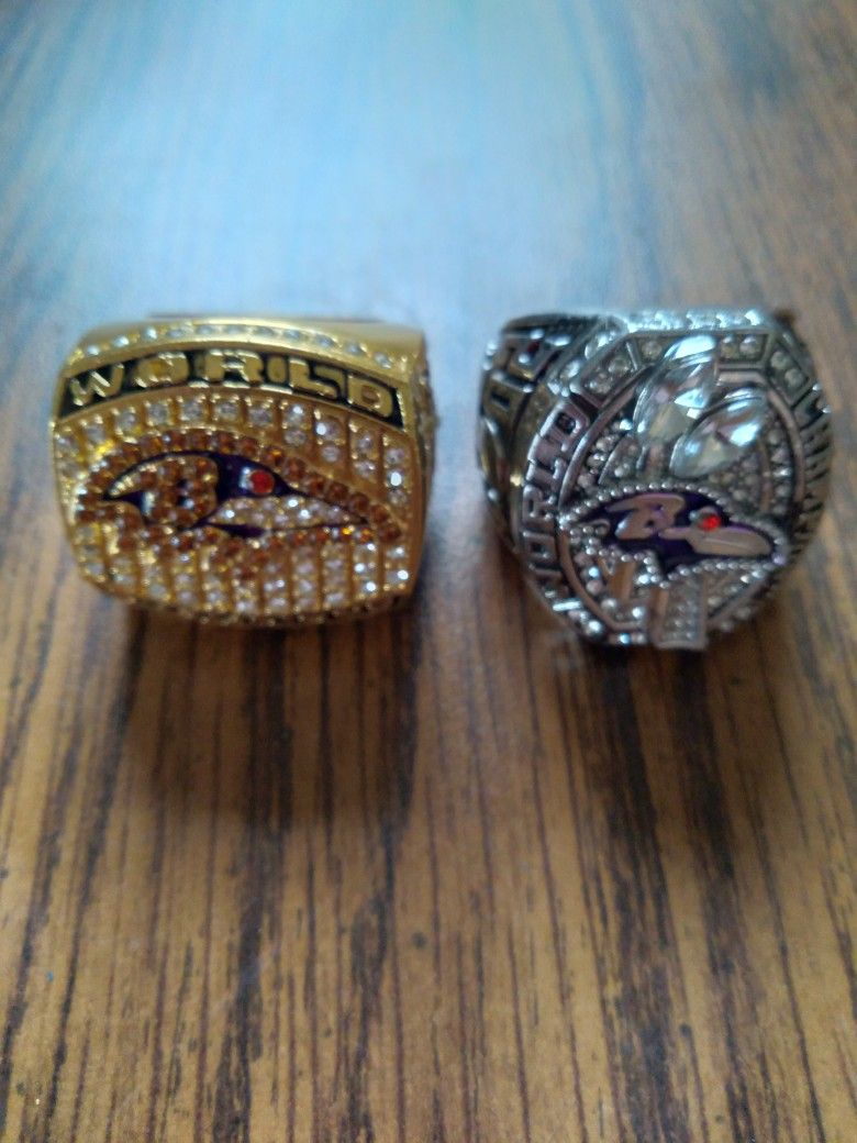 Baltimore Ravens Championship 2 Ring Set