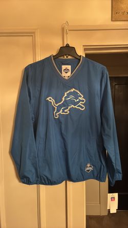 Detroit Lions pullover nylon NFL Scouting Combine Vneck jacket in sizes medium & XL