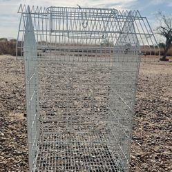 White Metal Bird Cage 3ft X 20”