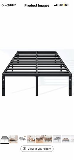 Black Metal Platform Bed Frame