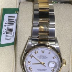 Rolex Datejust 36mm Roman Factory Mint Buy Sale Trade Gold Watches 10k Coins Silver 24k Scrap 