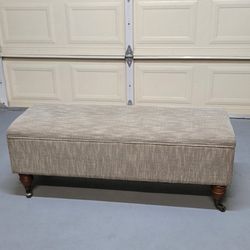 Storage Ottoman Bench With Casters - Pewter - Threshold™