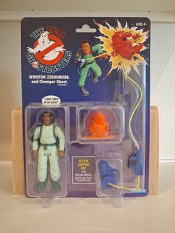 HASBRO KENNER The Real Ghostbusters WINSTON ZEDDEMORE & CHOMPER GHOST 2020 Reissue NIB