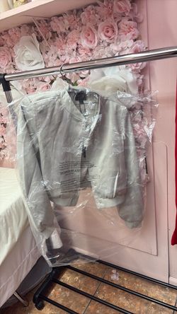 Light Gray Bomber Jacket