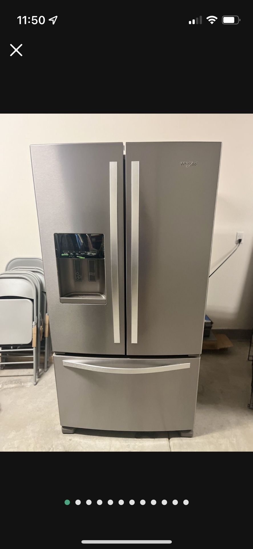 *New Stainless steel French door Refrigerator/freezer Whirlpool