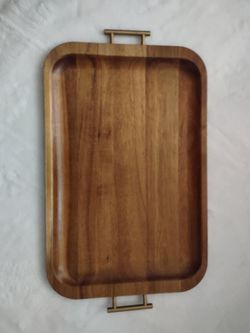 Mid-Century Teak Wood Serving Tray