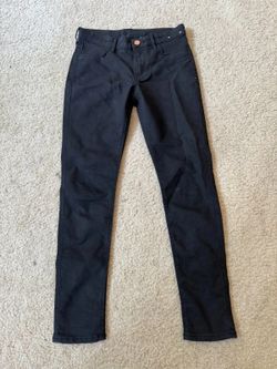 Girls Skinny Fit Denim Black Pants Size 11-12