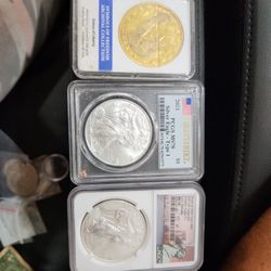 Silver Eagle Ms 70 Coins And Statue Of Liberty Coin