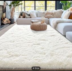 Off - White Luxurious Fluffy Shag Rug  Ultra Soft,Plush,Fuzzy, Durable  6x9ft