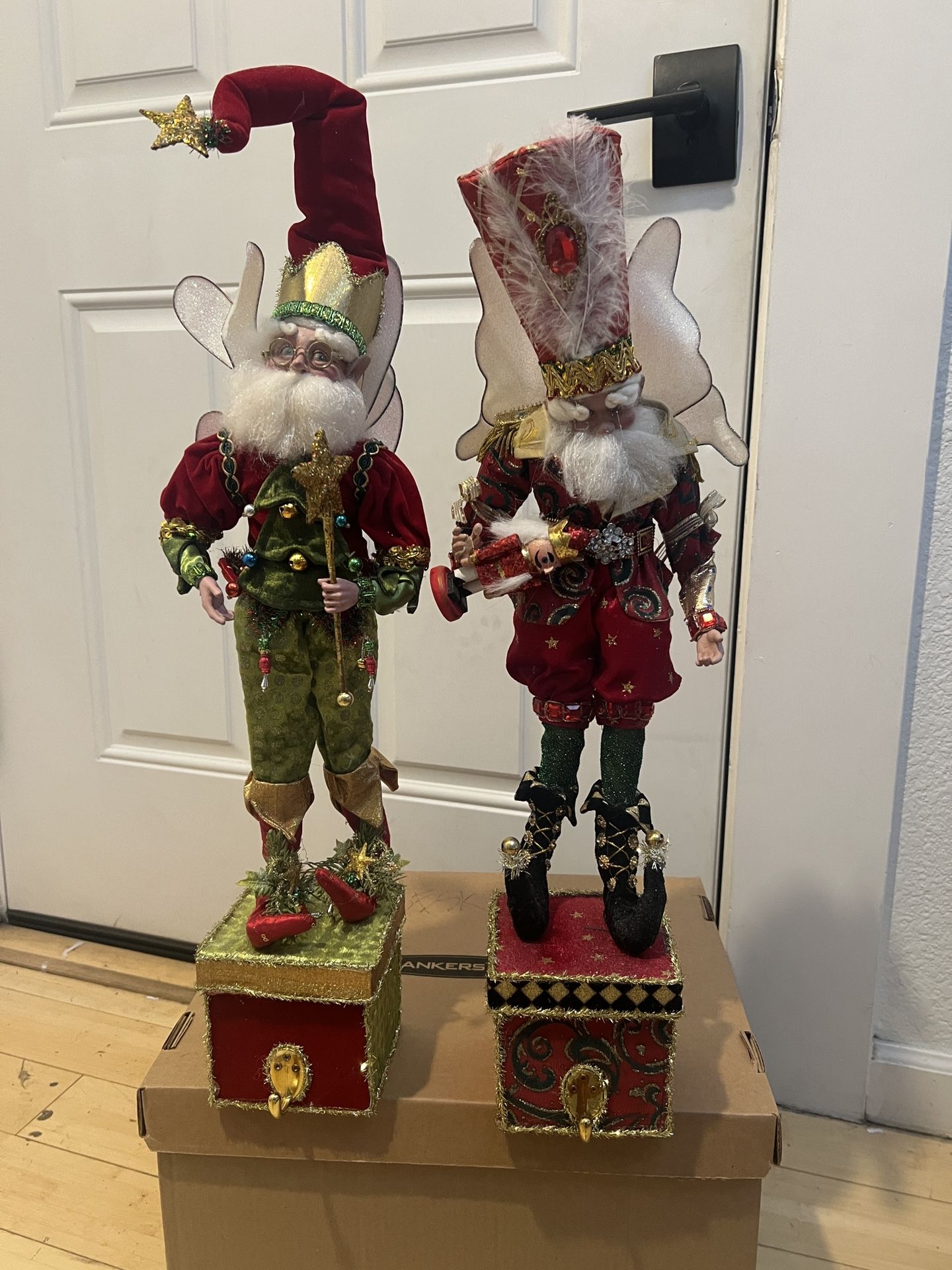 santa stocking hangers christmas holiday decorations