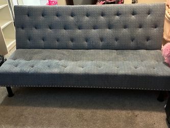Gray Tufted Futon Sofa Bed