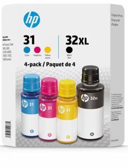 HP 31/32XL Ink Bottles 4-Pack