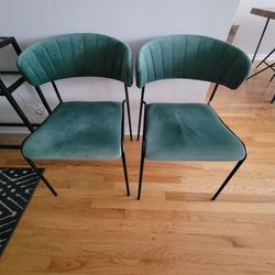 Green Velvet Accent Chairs
