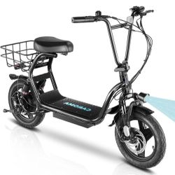 Caroma Electric Scooter with Seat and Basket