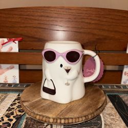 Ghost Mug Holding Martini