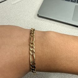 14k Gold Figaro Bracelet 
