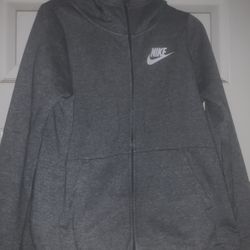 Kids Nike grey hoodie zipper sweater