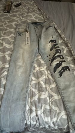 purple jeans