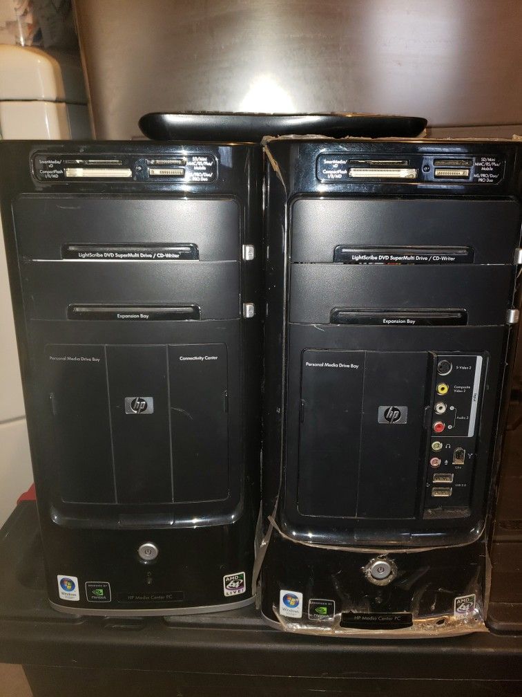 (2) Hp Media Center -m8200n PC's For Parts Or Repair