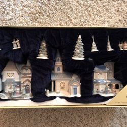 Classic Noel 10 Piece Porcelain Village - Just Reduced Price