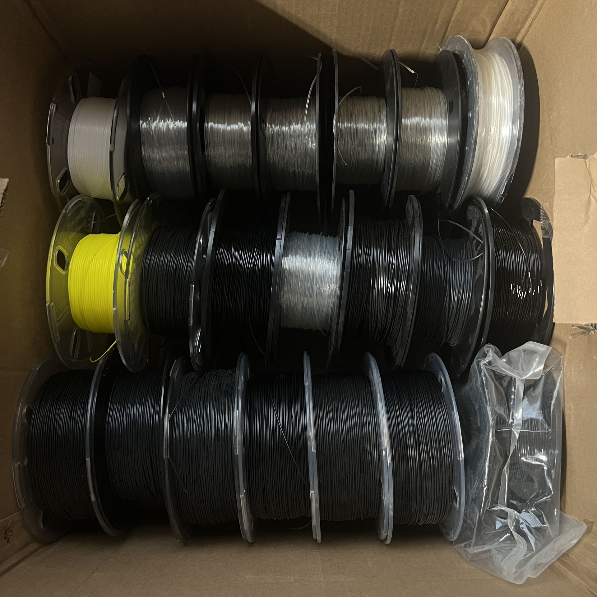 21 Spools of TPU 3D Printer Filament – Priline, NinjaTek, and Off-Brand (Some Sealed)
