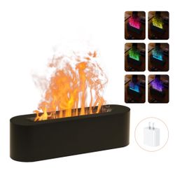 Rican Essential Oil Diffusers 150ml, Flame Diffuser Humidifier For Essential Oils With 7 Colors Changing, Aromatherapy Diffuser For Home Office Bedroo