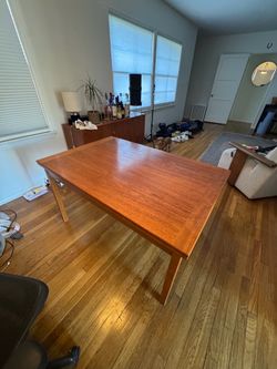 Mid-Century Modern Wood Dining Table