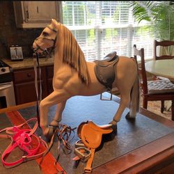 Horse 20” for Dolls, Includes An Extra Saddle Set